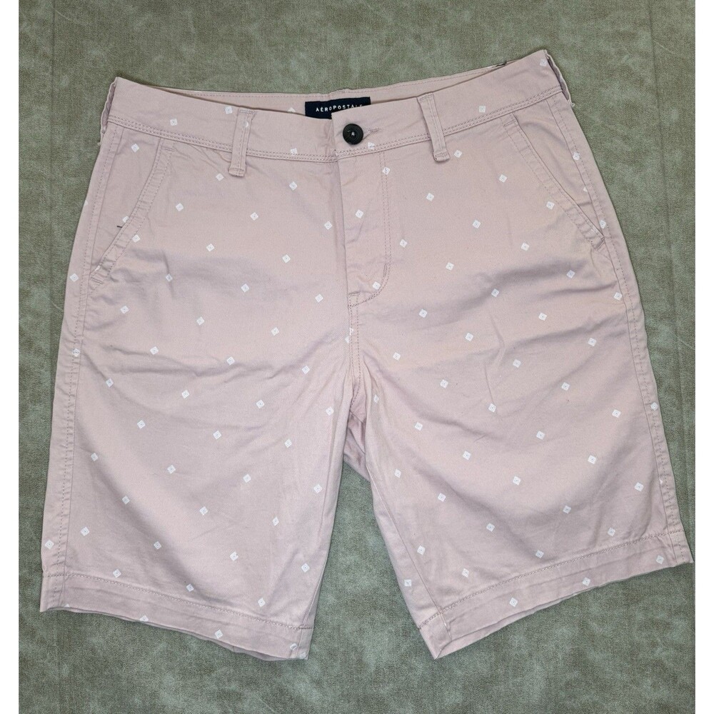 Aeropostale Pink Stretch classic flat front shorts Men’s size 30